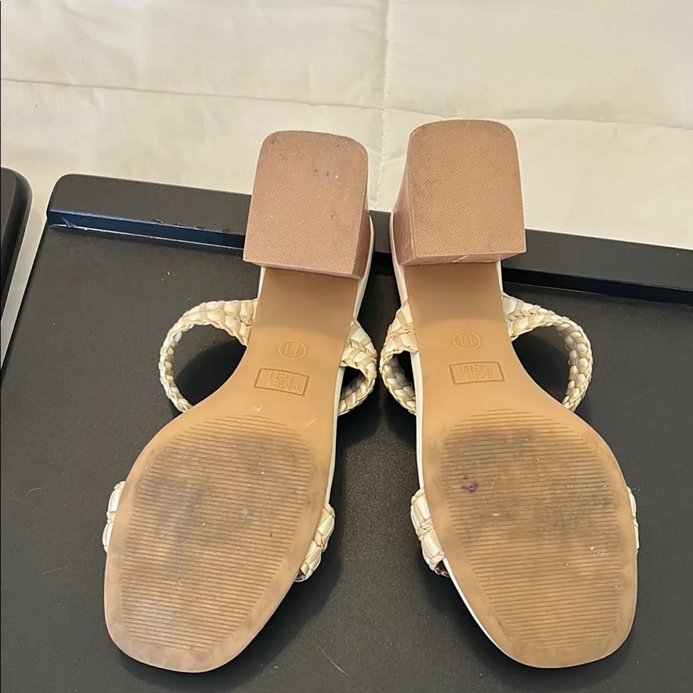 Time and Tru Women's Dual Strap Sandals - Tan and Cream - Picture 6 of 10